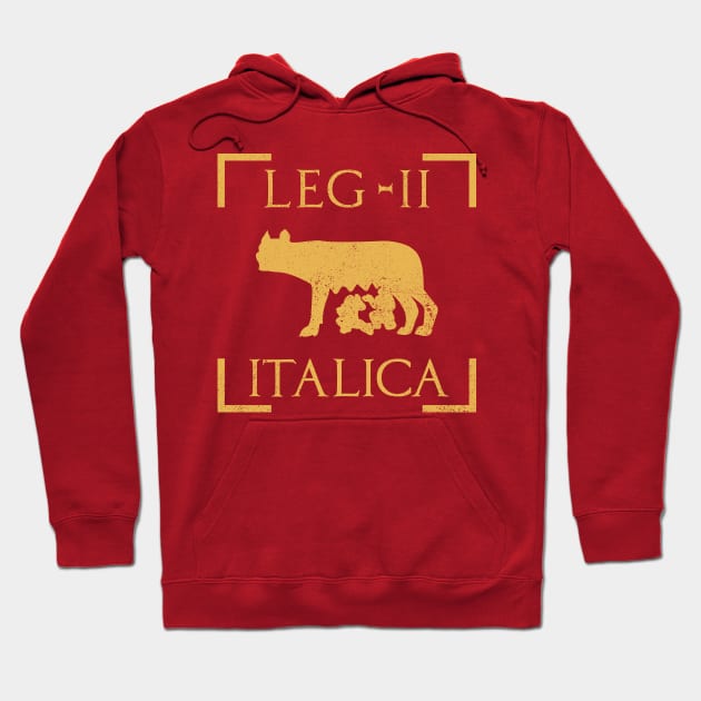 Legio II Italica Wolf Emblem Roman Legion Hoodie by zeno27